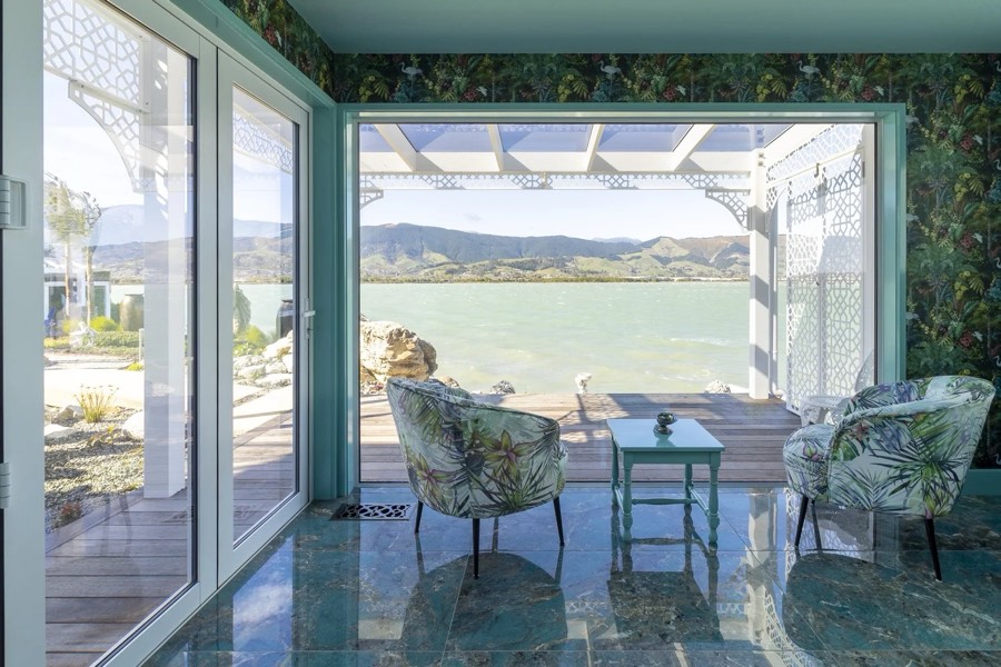 Sunroom at Monaco looking over the water